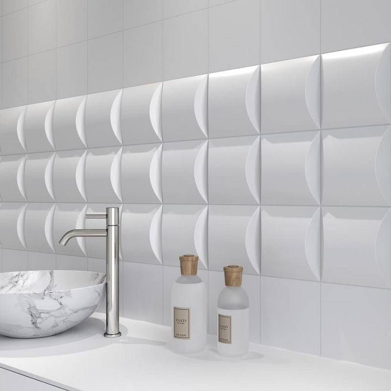 faience salle de bain moderne blanche