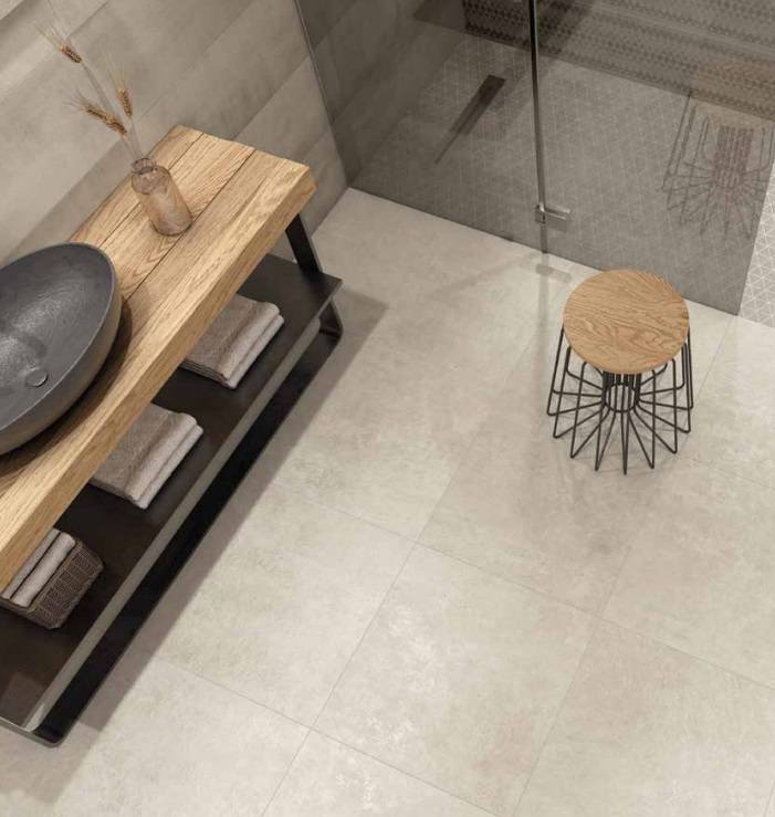 carrelage imitation béton ciré beige a Aix en Provence 