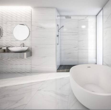 devis en ligne pour du carrelage imitation marbre blanc grand format 